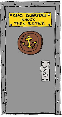 Door to CPO Mess, click to enter